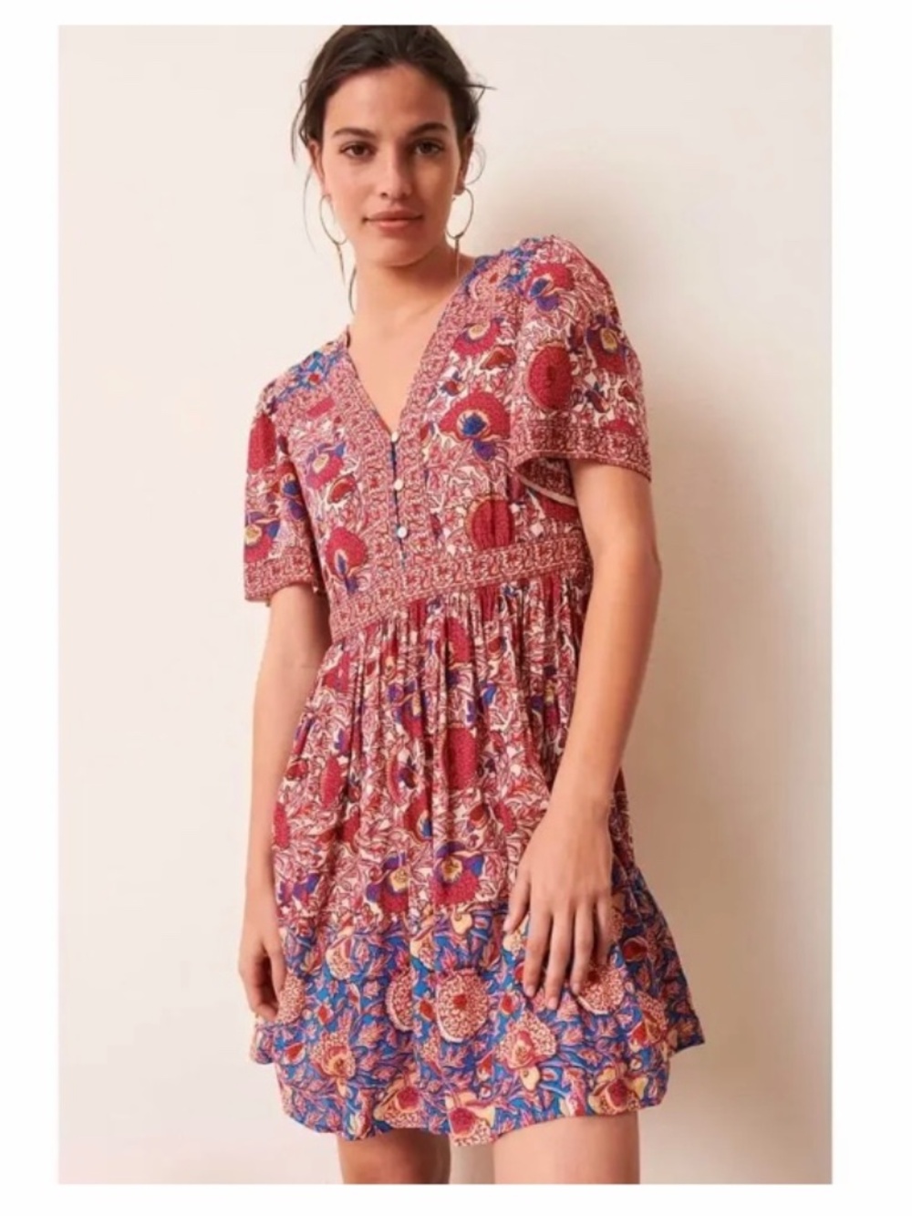 ba&sh Valia mixed print mini dress